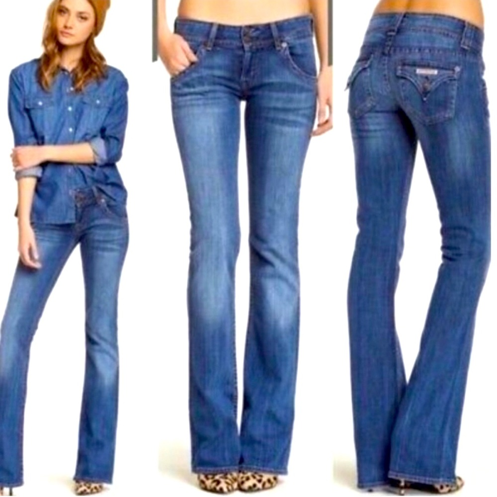 Hudson flare flap pocket mid-rise denim jeans size 28